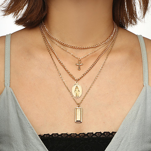 

Women's Necklace Friends European Romantic Casual / Sporty Sweet Chrome Gold 46 cm Necklace Jewelry 1pc For Street Festival