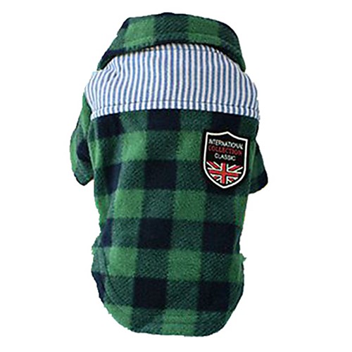 

Cat Dog Hoodie Fleece Hoodie Winter Dog Clothes Black / Red Green Blue Costume Polar Fleece Polka Dot Plaid / Check Fashion XS S M L XL