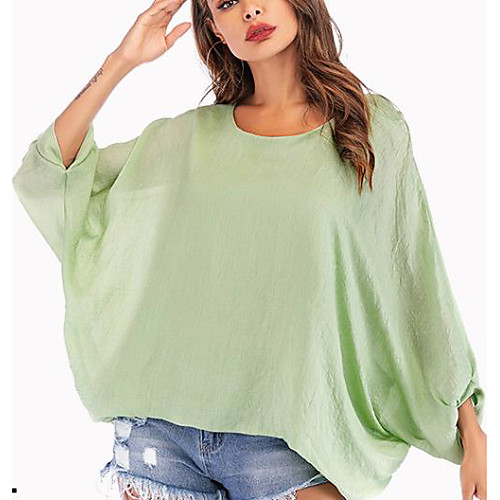 

Women's Daily Blouse - Solid Colored Black