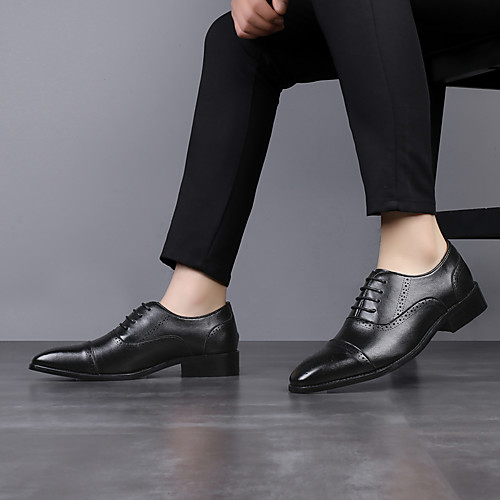 

Men's Patent Leather Spring & Summer / Fall & Winter Business / Casual Oxfords Walking Shoes Breathable Gradient Black / Yellow / Wedding / Party & Evening
