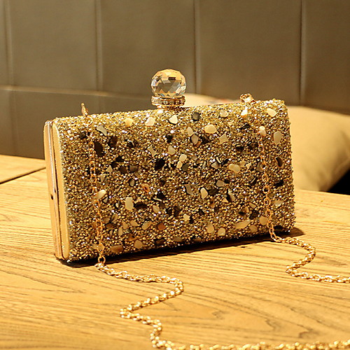 

Women's Zipper PU Crossbody Bag Solid Color Gold