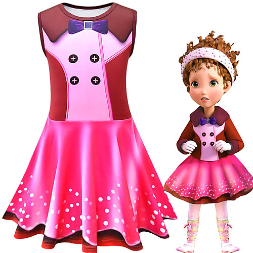 

Fancy Nancy Dress Cosplay Costume Girls' Movie Cosplay Cosplay Costume Party Red Dress Polyster
