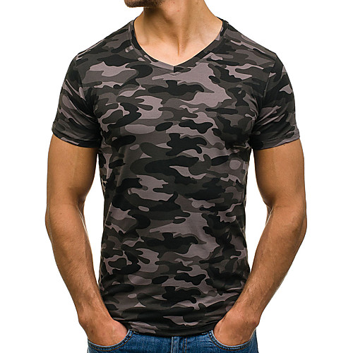 

Men's Daily Sports Basic / Elegant T-shirt - Camo / Camouflage Light Green