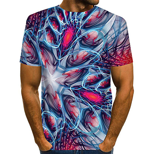 

Men's Daily Basic T-shirt - 3D Rainbow