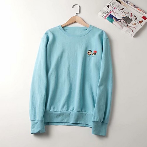 

Women's Basic Sweatshirt - Print Blushing Pink One-Size