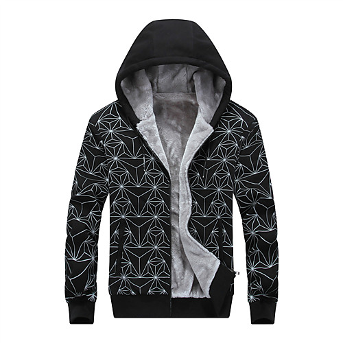 

Men's Full Zip Fleece Track Jacket Hoodie Jacket Hooded Running Active Training Jogging Thermal / Warm Windproof Breathable Sportswear Jacket Top Long Sleeve Activewear Stretchy