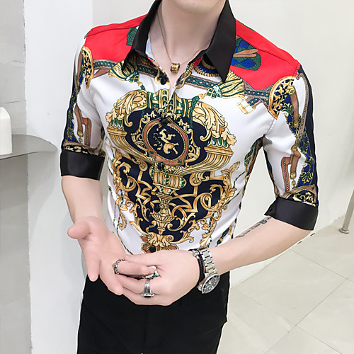 

Men's Daily Basic Shirt - Geometric Black