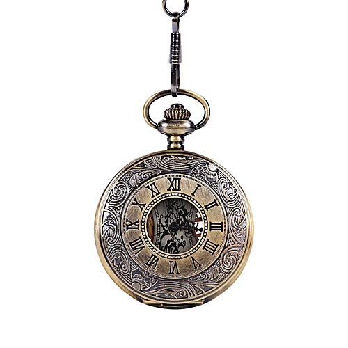

Men Women Pocket Watch Automatic self-winding Vintage Style Titanium Alloy Bronze Creative Casual Watch Cool Analog Casual - Bronze
