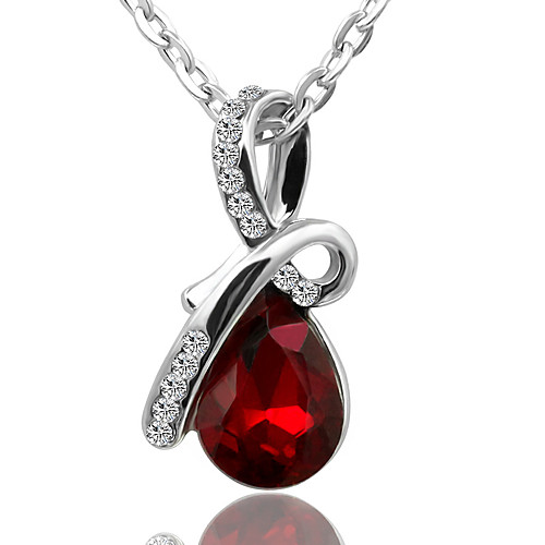 

Women's Pendant Necklace Necklace Friends European Romantic Casual / Sporty Sweet Chrome White Purple Blue Red 45 cm Necklace Jewelry 1pc For Street Festival