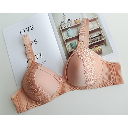 

Women's Push-up Full Coverage Bra Lines / Waves Blushing Pink Dusty Rose Fuchsia