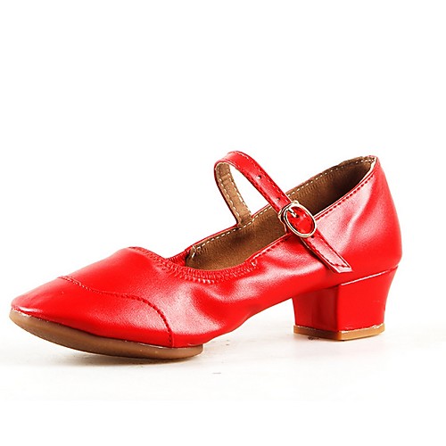 

Women's Modern Shoes PU Heel Cuban Heel Dance Shoes Black / Red / Fuchsia