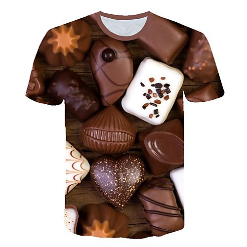 

Men's Daily T-shirt - 3D Print Brown