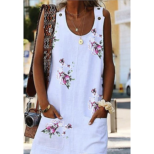 

Women's Purple Orange Dress Shift Floral S M