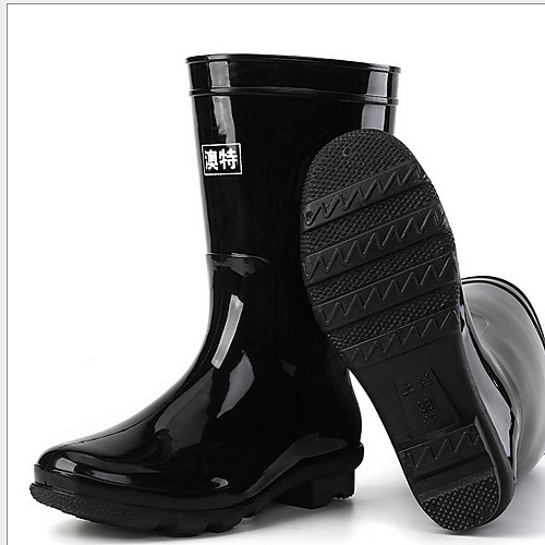 

Men's PVC Spring & Summer Boots Waterproof Booties / Ankle Boots Black