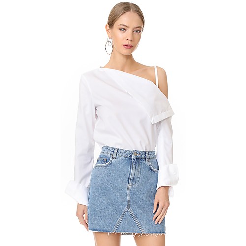 

Women's Daily Shirt - Solid Colored White