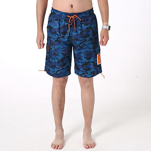 

Men's Sporty Basic Royal Blue Brown Swim Trunk Beach board shorts Swimwear Swimsuit - Color Block Camo / Camouflage Print S M L Royal Blue