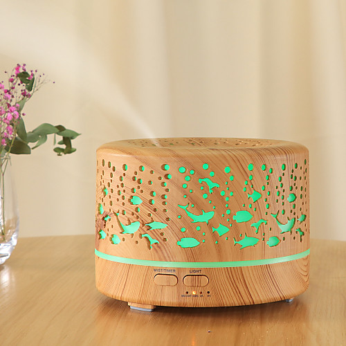 

Essential Oil Diffuser, Aromatherapy Ceramic Home Decor Cover Aroma Diffuse with 7 Color Changing LED Lights Flower pattern,