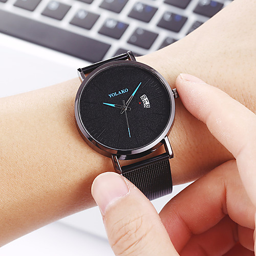

Men's Dress Watch Quartz Stylish Titanium Alloy Black / Silver Calendar / date / day Casual Watch Analog Casual Fashion - Red Gold Blue One Year Battery Life