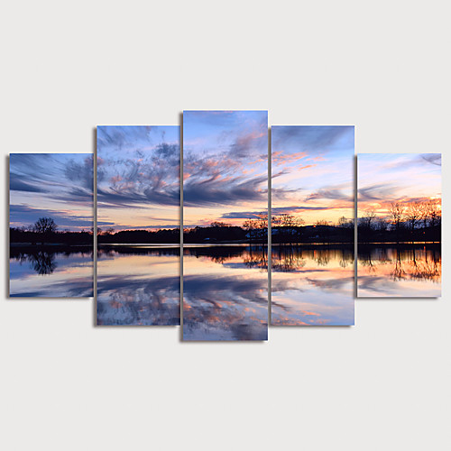 

Print Rolled Canvas Prints Modern Landscape set of 5 pcs without Frame Art Prints