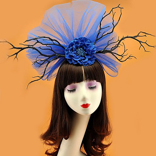 

Poly / Cotton Blend Headpiece with Flower 1 Piece Tea Party / Horse Race Headpiece