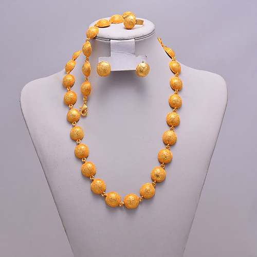 

Women's Jewelry Set Classic Tassel Trendy Ethnic Fashion Gold Plated Earrings Jewelry Gold For Christmas Wedding Gift Street Festival 1 set