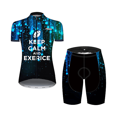 

21Grams Women's Short Sleeve Cycling Jersey with Shorts Black / Red Australia Bike Clothing Suit Breathable 3D Pad Quick Dry Ultraviolet Resistant Sweat-wicking Sports Solid Color Mountain Bike MTB