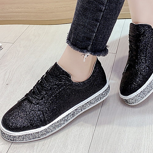 

Women's Flats Flat Heel Round Toe PU Summer Pink / Silver / Black