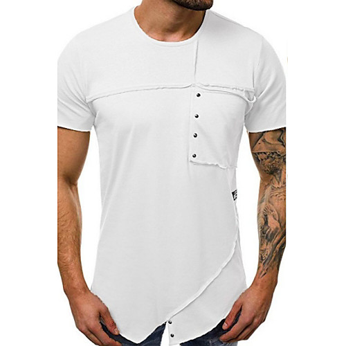

Men's Daily Sports Basic / Street chic T-shirt - Solid Colored Army Green