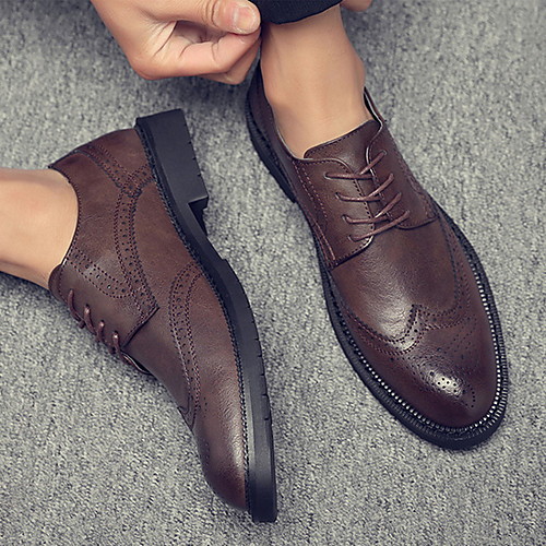 

Men's PU Spring & Summer British Oxfords Wear Proof Khaki / Brown / Black