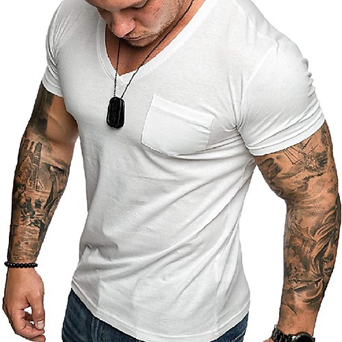 

Men's Daily Sports Basic T-shirt - Solid Colored White