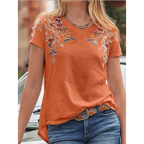 

Women's Daily T-shirt - Geometric Yellow