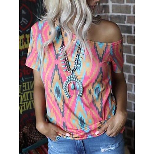

Women's Daily Shirt - Geometric Purple