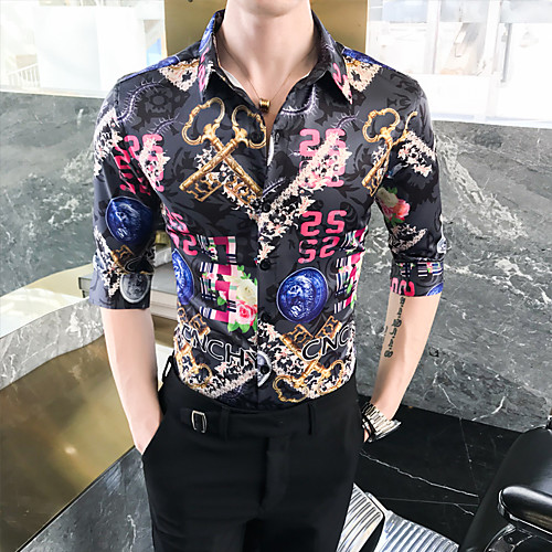 

Men's Daily Basic Shirt - Geometric Black