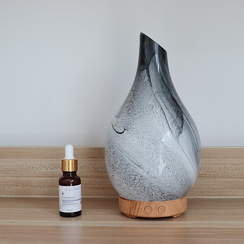 

100ml Glass Aromatic Essential Oil Diffuser Cold mist humidifier with 4 Time Setting and 7 Colors LED Lights for Home Bedroom Office