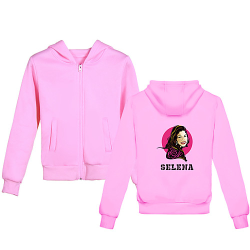 

Inspired by Cosplay Selena quintanilla Cosplay Costume Hoodie Pure Cotton Print Printing Hoodie For Boys'