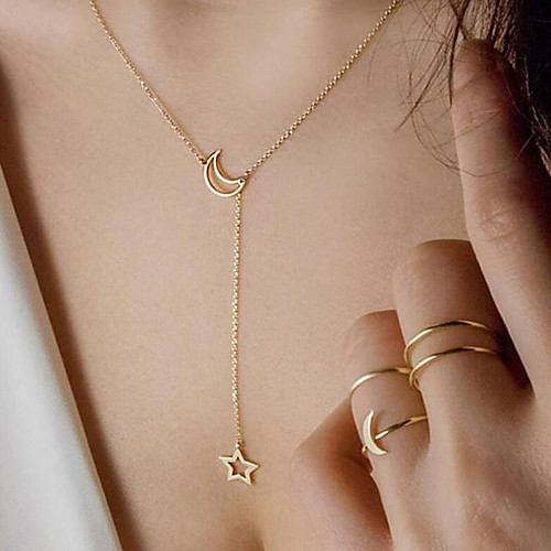 

Women's Pendant Necklace Necklace Friends European Romantic Casual / Sporty Sweet Chrome Gold Silver 55 cm Necklace Jewelry 1pc For Street Festival