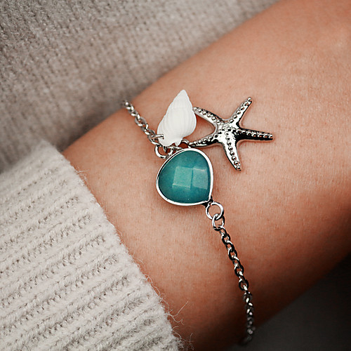 

Women's Blue Vintage Bracelet Bracelet Pendant Bracelet Classic Fashion Classic Vintage Bohemian Fashion Cute Alloy Bracelet Jewelry Silver For Gift Date Birthday Beach Festival