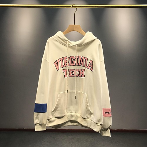 

Women's Basic Hoodie - Letter Blushing Pink One-Size