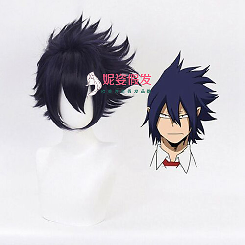 

Synthetic Wig Cosplay My Hero Academy Battle For All / Boku no Hero Academia Curly Halloween Asymmetrical Wig Short Dark Purple Synthetic Hair 8 inch Men's Best Quality Purple