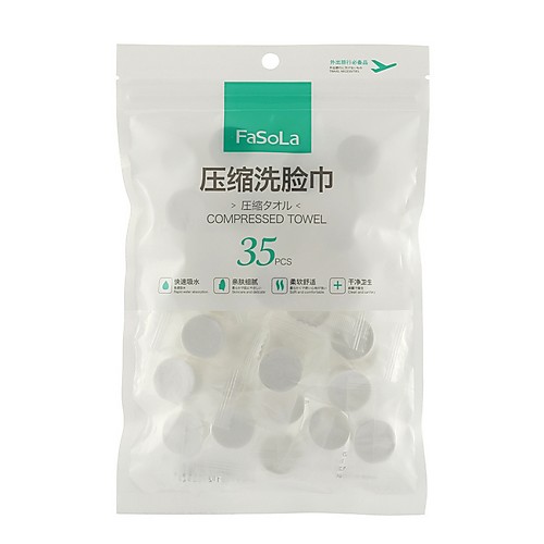 

35 PCS Compressed Towel Mdedium Size, Tablet Towel Coin Tissue for Travel Camping Home Bathroom Beauty Salon Outdoor Sports