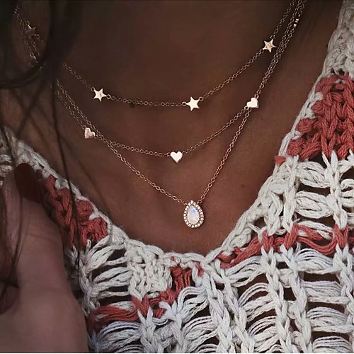 

Women's Necklace Friends European Romantic Casual / Sporty Sweet Chrome Gold 50 cm Necklace Jewelry 1pc For Street Festival