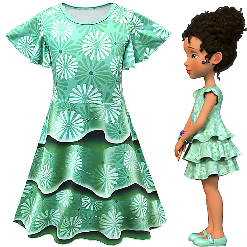 

Fancy Nancy Dress Cosplay Costume Girls' Movie Cosplay Cosplay Costume Party Green Dress Polyster