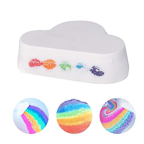 

Natural Skin Care Cloud Shape Rainbow Bath Bubble Exfoliating Moisturizing Bath Ball Bombs Skin Care Romantic Bath Salt