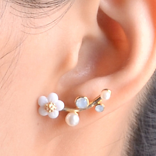 

Women's Earrings Holiday Wedding Birthday Romantic Earrings Jewelry Gold / Silver For Holiday Date Street Birthday Party Festival 2-Piece