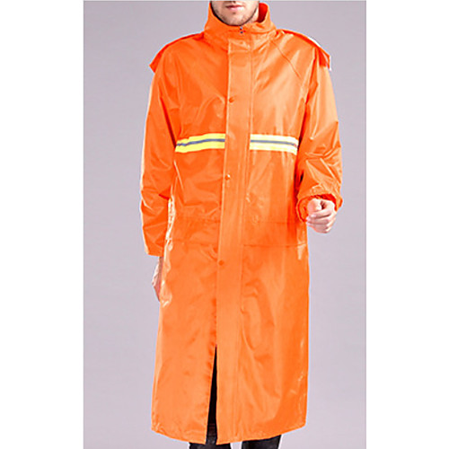 

Protective Clothing Anti Dust And Droplet Men's Daily Fall & Winter Long Coat, Solid Colored Hooded Long Sleeve Polyester Orange / Black