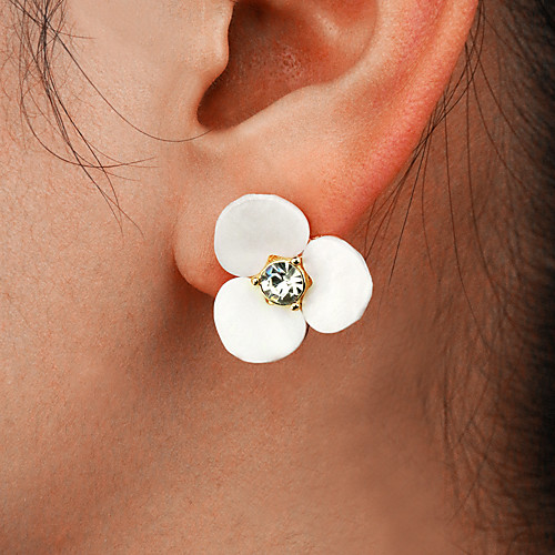

Women's Stud Earrings Earrings Classic Shell Simple Trendy Fashion Cute Elegant Imitation Diamond Shell Earrings Jewelry White For Engagement Gift Date Vacation Festival 1 Pair