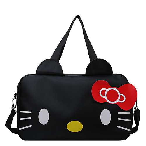 

Waterproof Oxford Cloth Zipper Travel Bag Color Block Practice Black / Red / Coffee