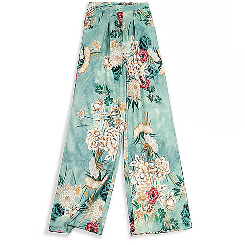 

Women's Basic Chinos Pants - Floral Green S M L