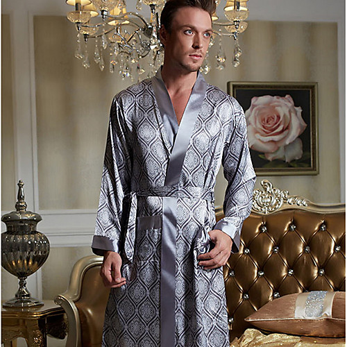 

Men's Chemises & Gowns Nightwear Silver Brown L XL XXL