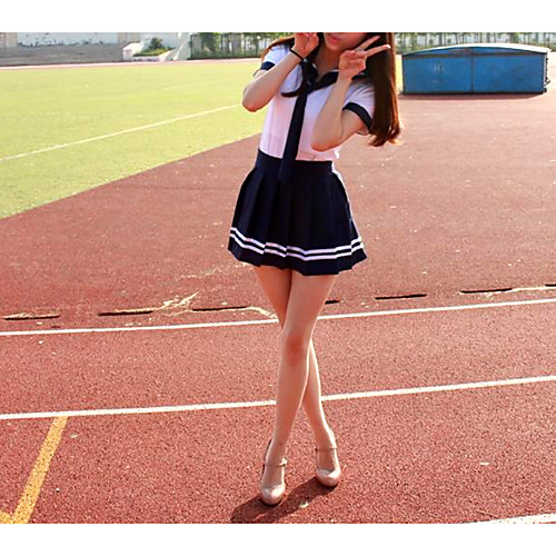 

Women's Ruffle Uniforms & Cheongsams / Suits Nightwear Striped / Solid Colored White One-Size